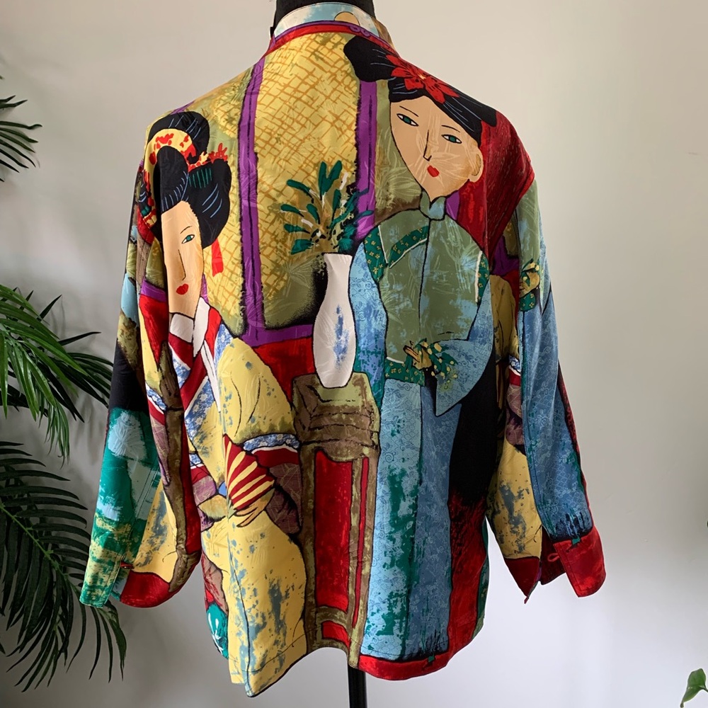 Women 100%silk jacket - Picture 3 of 4